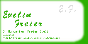 evelin freier business card